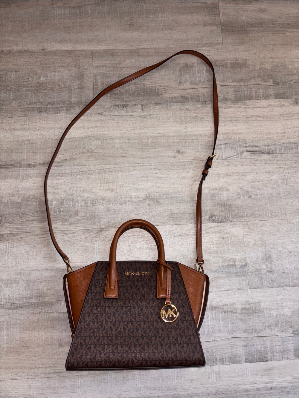 Michael Kors Avril Small Top-Zip Satchel Bag